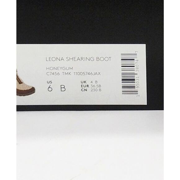 Coach Leona Shearling Boot, honeygum, C7456. Size 6 - Picture 8 of 12